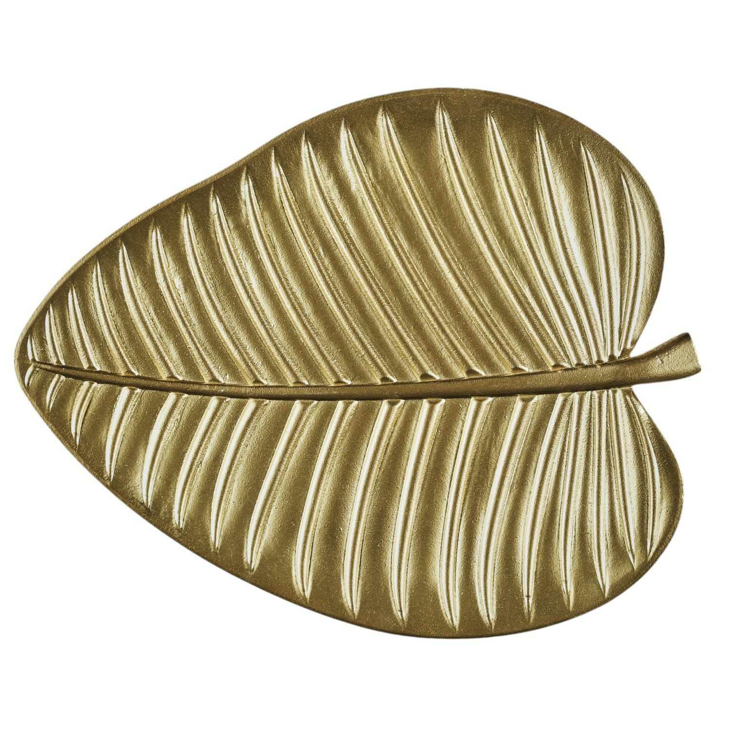 HowHomely ORO - Decoratief dienblad - Gouden Bladvorm - Glamour Stijl - FSC® Gecertificeerd