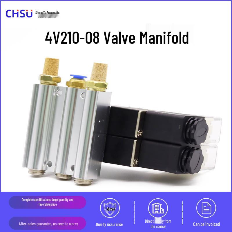 4V210-08 Solenoid Valve DC24V, Pneumatic 4V310-10 Control Valve, 4V410-15 Two-Position Five-Way Valve AC220V