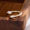 New Popular Exquisite Animal 925 Sterling Silver Jewelry Creative Double Dolphin Hypoallergenic Female Opening Rings  R289