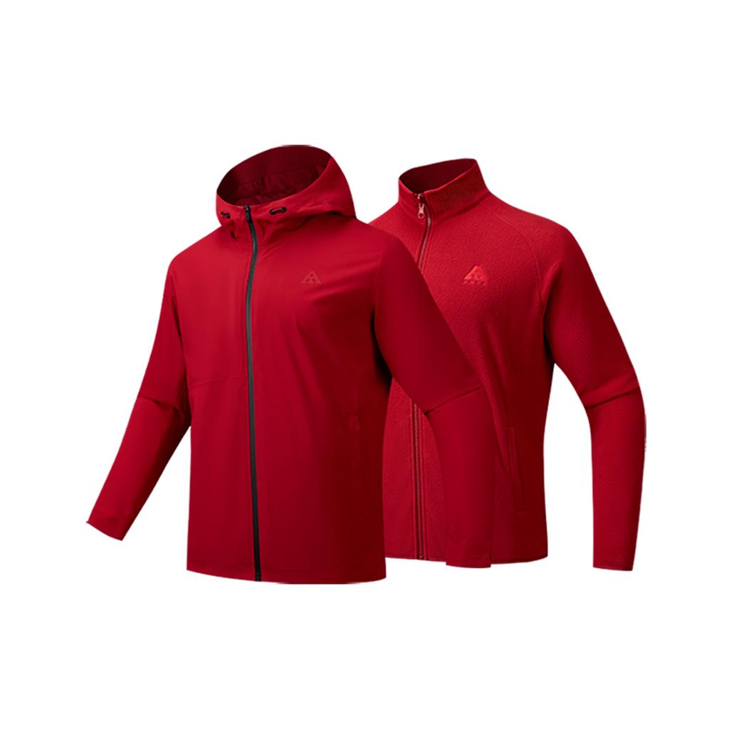 Anta Waterproof And Windproof To Keep Warm Windbreaker Jacket Men's Two Piece Set Joyful Red 952546614-6