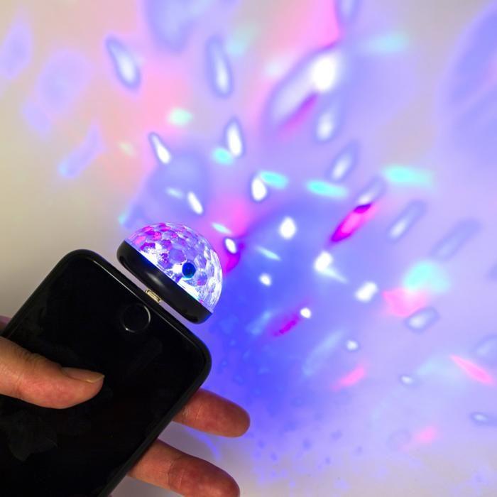 Jeu de lumière - Kikkerland - Disco Light Phone - LED - Multicolore - Intérieur