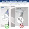 Heavy Duty Shelf Clip Set of 10 Steel Corrosion Resistant for Fixing Wobbly Shelves In Adjustable Racking Systems