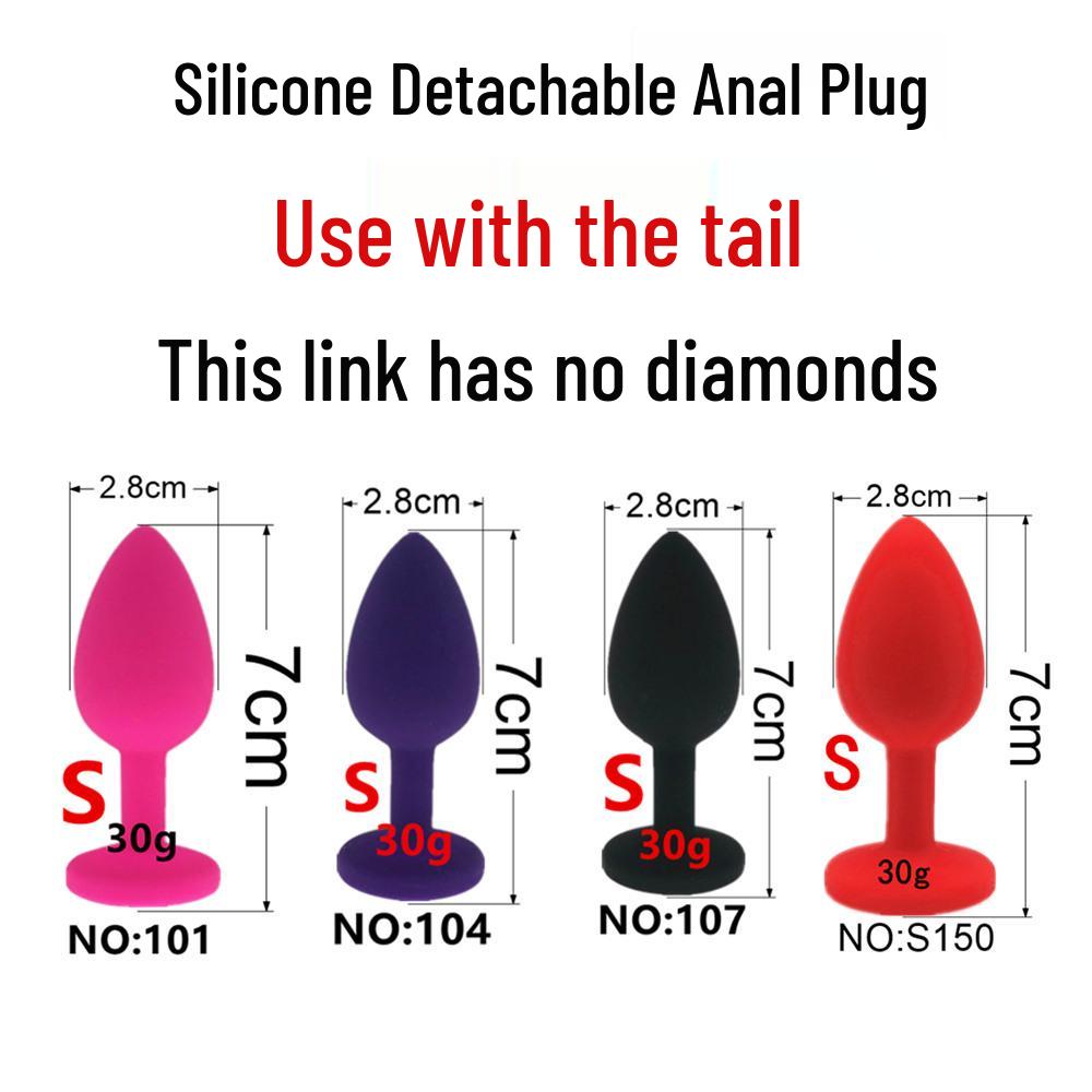 Silicone Detachable Tail Excluding Diamond Screw Anal Plug Accessory