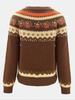 Winter Men's Round Neck Sweatshirt 3D Printed Sweater Top