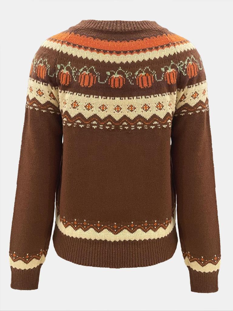 Winter Men's Round Neck Sweatshirt 3D Printed Sweater Top
