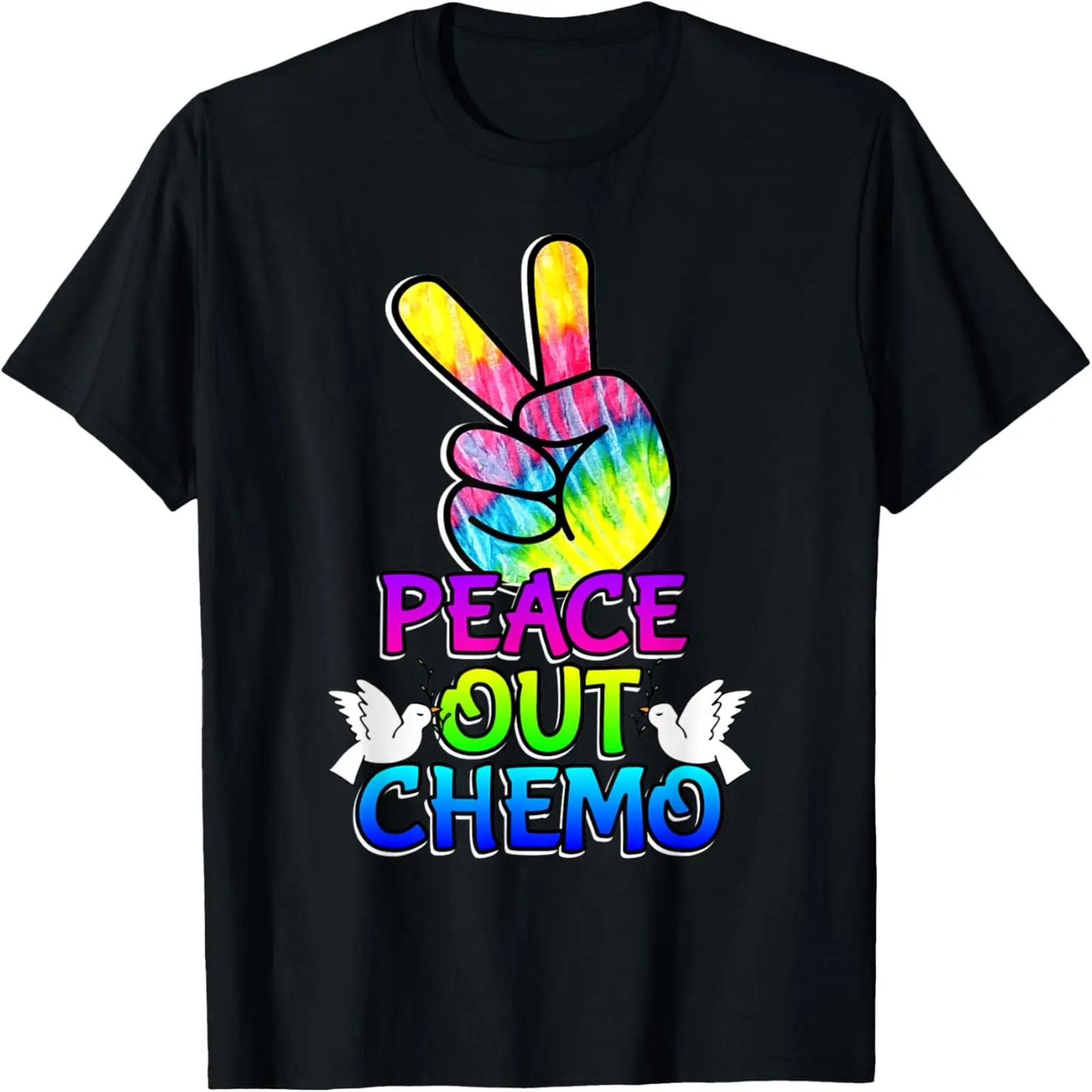 Peace-Out Chemo Last Day Of Chemo End Chemotherapy Cancer T-Shirt S