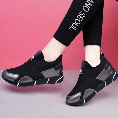 Damen Sneaker Schuhe Elastische Sets von Füßen Freizeitschuhe Plateau Atmungsaktives Mesh Damen Laufschuhe 2024 Frühling Klobiger Sneaker