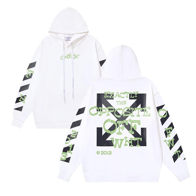 1113 Off-White Herbst und Winter Neu OW Fluoreszierender Buchstabenpfeil Pullover Herren und Damen Kapuzenpullover Sweatshirt