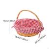 Picnic Basket Container with Handles Decorative Egg Hamper for Vegetables Sandwiches