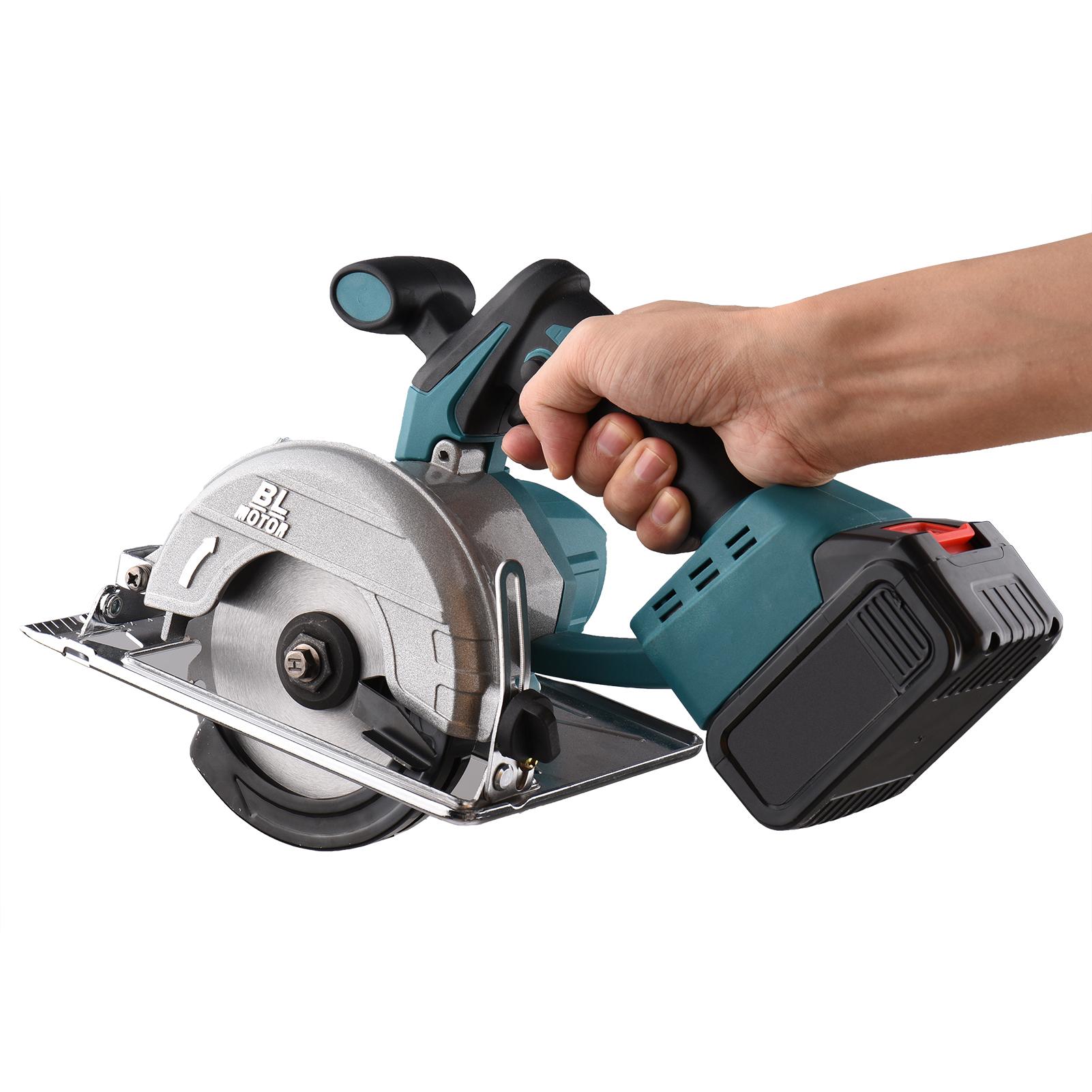 

21 В циркулярная пила 5 дюймов, беспроводная электрическая циркулярная пила 5300 об/мин, максимальная глубина реза 2,5 дюйма с 2 US Plug