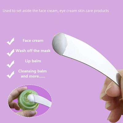 1 Piece Stainless Steel Skincare Spatula Reusable Lotion Cream Applicator for Makeup Eye Cream Sampling Mixing Beauty Tools