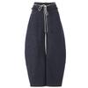 Women's Spliced Double Waistband Curved Leg Jeans - American Design, Loose Fit, Slimming, Wide Leg, for Spring & Autumn 2025
