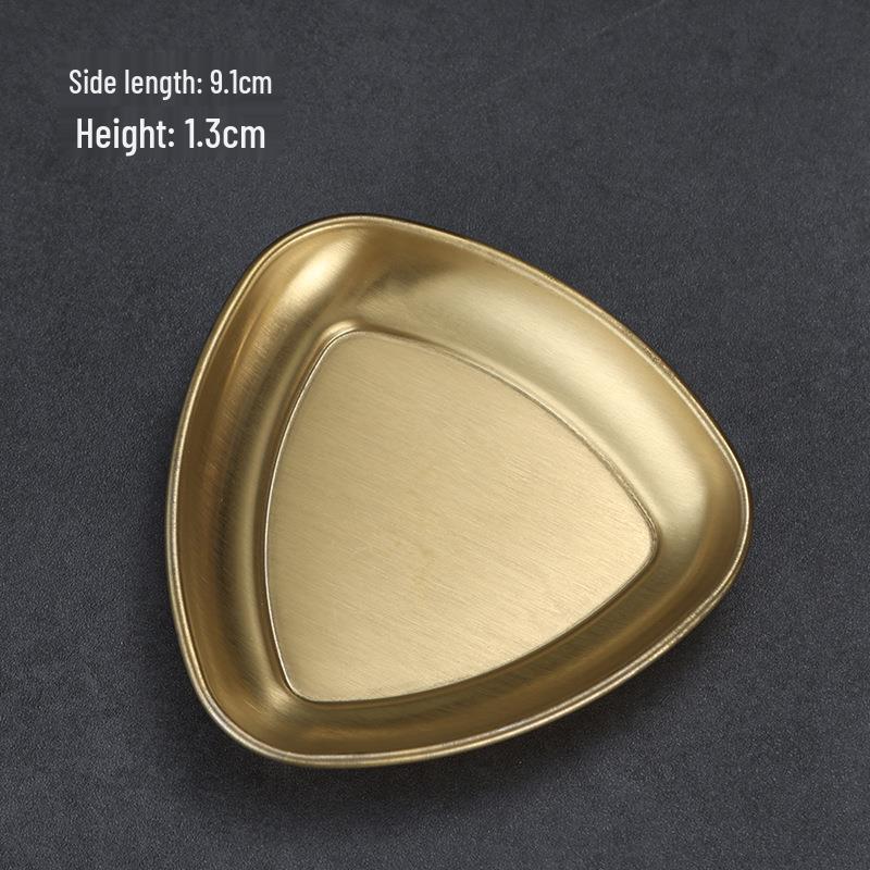 Korean Stainless Steel BBQ Gold Cutlery Round Plate