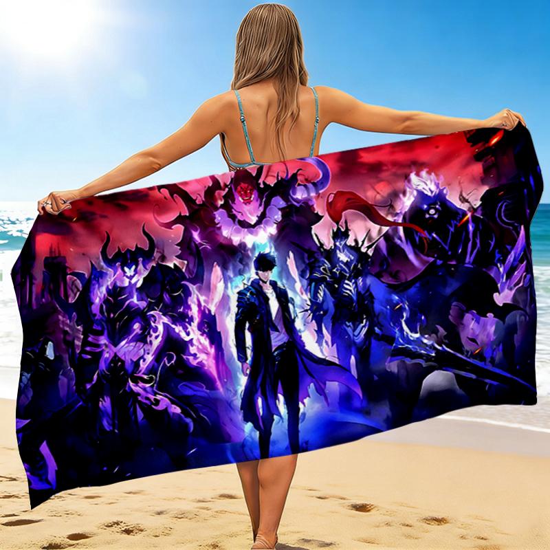1Pc Fantasy Battle Heroes Unite Beach Towel Quick Dry Multiuse For Beach Pool Gym Yoga Home Travel Christmas Halloween Xmas Gift S1951