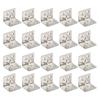 20pcs Metal L Shaped Mount 90 Degree Right Angled Corner Brace for Wood Furniture, Cabinet, Shelves, Chair, Drawer