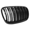 2PCS Car Styling Front Kidney Grill Double Slat Line Grille For BMW X5 E70 X6 E71 2008-2013 Bumper Racing Grills Car Accessories