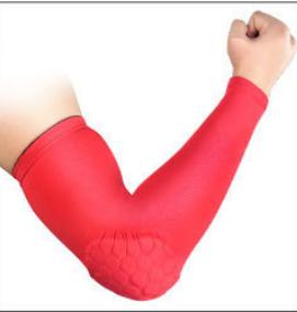 Honeycomb Anti-collision Elbow Protection Outdoor Sports Sleeve-Polyester Sun Protection Unisex Summer Cycling Basketball Arm