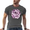 Pink Reflective Rose TShirt Sports Basic Short Sleeve TShirt