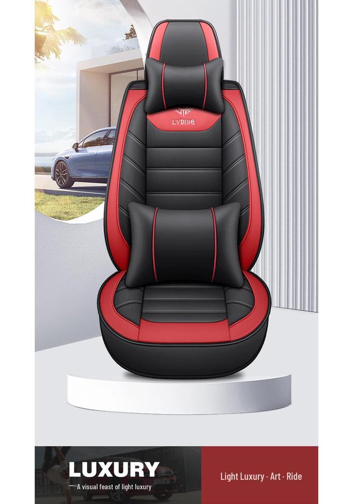 Universal Full Leather Car Seat Cushion Cover for All Seasons