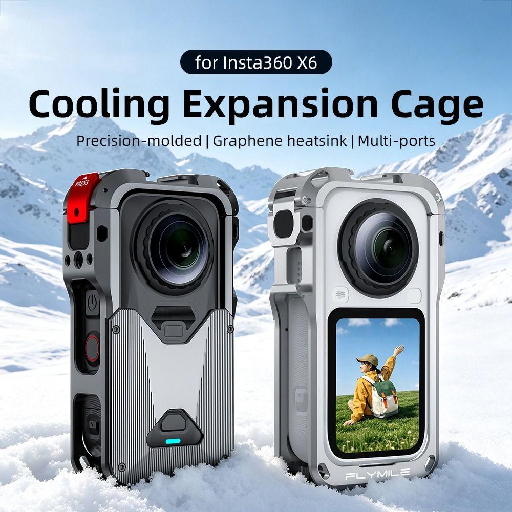 With Lens Cap Protective Case Expansion Frame for Insta360 X6 Action Camera Accessories