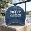 Unisex Crazy Old for Unisex Vintage Logo Baseball Cap Running Hat Sun Hat Suitable for Golf Driving Fishing Outdoor Sports