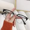 Square Frame Tide Anti Blue Light Eyeglasses Metal Frame