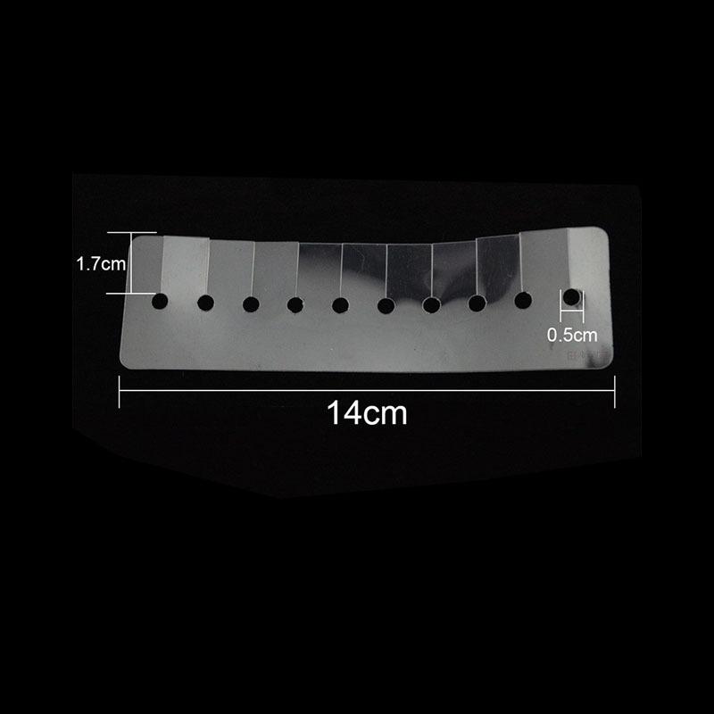 20 PCS Keratin Extension Heat Shield Guards - Multi Hole Long Rectangle Protector for Pre - Bonded & K - Tip Extensions Hair Extension Tools