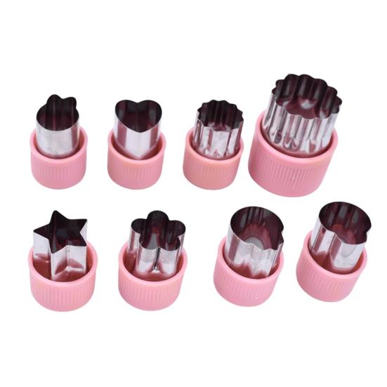 Stainless Steel Vegetable Cookie Cutter Set Multi-Shape Mold for Ravioli Pasta Fruit Carving Non-Stick BPA-Free Dishwasher Safe Essential DIY Tool