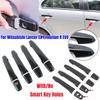 For Mitsubishi Lancer Evolution X EVO 2008-2017 Car Exterior Door Handle Moulding Cover Trim Decor Auto Carbon Fiber Style Black