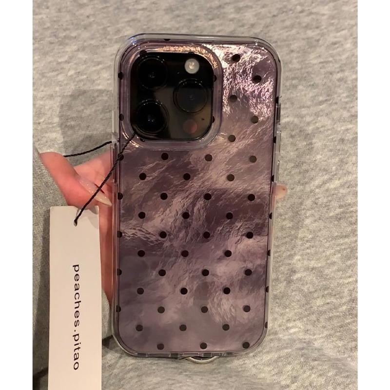 

Y2k Korean Ins Creative Black Polka Dots Bow Phone Case For iPhone 17 16 15 14 12 13 11 Pro Max Pro XR Plus Anti Drop Soft Cover iPhone 15 Pro Max