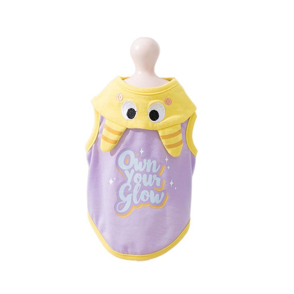 

Comfortable Cool Dog Clothes Sleeveless Cat Costume Kawaii Dog T-Shirt Cat L фиолетовый