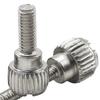 Nickel-Plated Round Head Knurled M6-32*6 Chassis Screws for Computer Side Panel Assembly