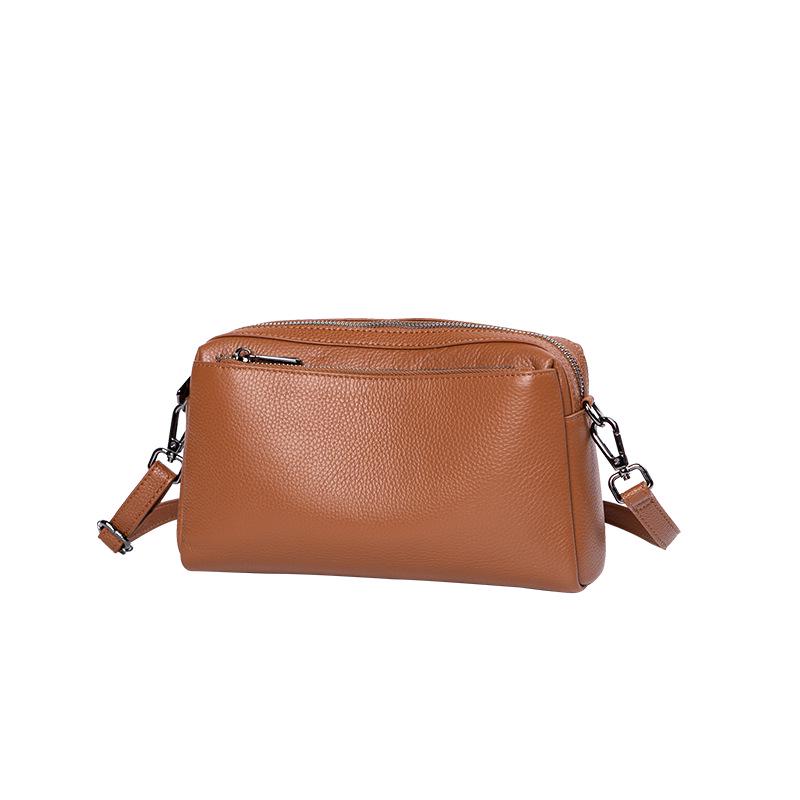 2025 Summer Women's Cowhide Crossbody Phone Bag - Soft Leather, Large Capacity Clutch & Shoulder Bag