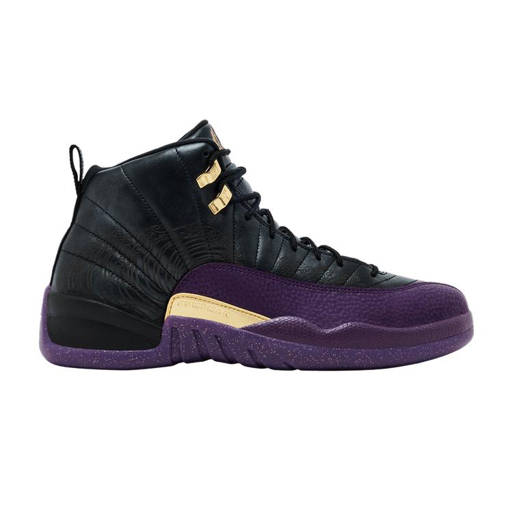 Herren Sneaker Jordan 12 Retro Sumo Schwarz/Nacht Lila/Metallic Gold/Weiß 42 black