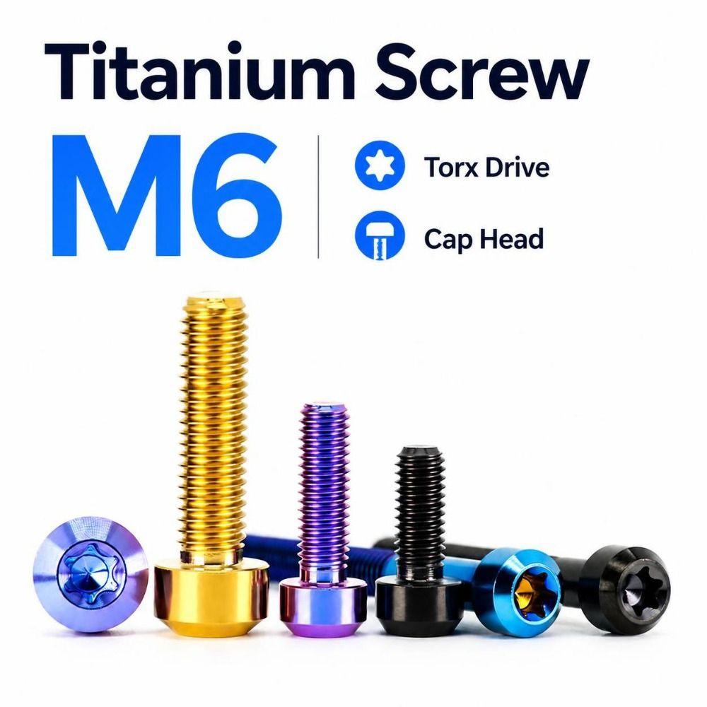 M6 Titanium Screw Torx Drive Socket Cap Screw Durable Fastener Screw  Motorcycle Upgrade
