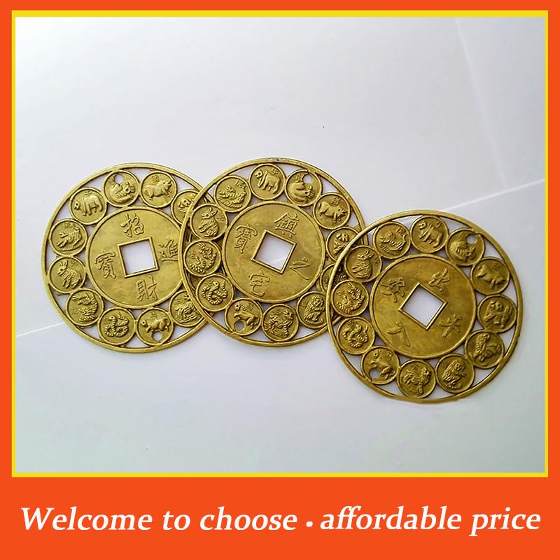 /2pcs new Amulets for Good Luck Feng Shui Coins Amulet Money Prosperous Protection Zinc Alloy Auspicious Chinese Coins of Luck
