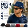 1 Stück Sommer Mesh Sonnenhut Herren Damen Atmungsaktiver Mesh Fedora Hut Jazz Kappe Panama Fedora Hüte Damenmode Herren Accessoires Panama Netzhut