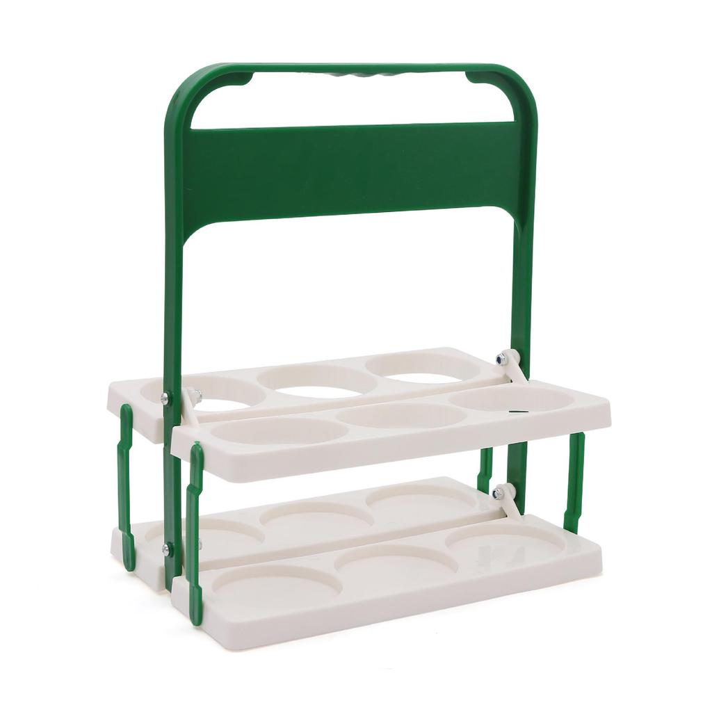 Two-Tone Foldable Beer & Wine Carrier | Portable Outdoor Rack & Storage Basket