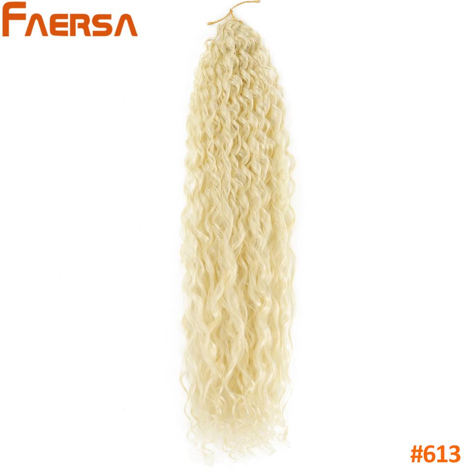 Häkeln Sie Zöpfe, lose Wasserwellen-Flechthaarverlängerungen, Afro-Locken, natürliches lockiges Blond, Rosa, Lila, Rot, Häkelhaar für Frauen