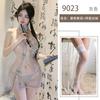 Sexy lace classical passion erotic underwear slit mesh perspective pure desire classical embroidered cheongsam set