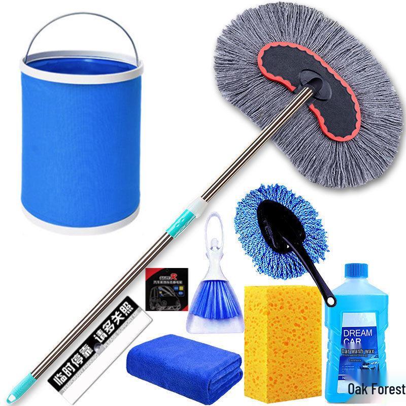Telescopic Car Wash Mop with Long Handle - Car Cleaning Brush