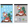 Vánoční dekorace Samolepky na okno Cartoon Elk Santa Claus Sněhulák Vánoční zrcadlové samolepky Veselé Vánoce Samolepka Nový rok