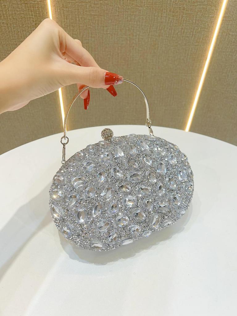 Pochette da sera con strass: Portafoglio Formale Retro Europeo Americano per Donna, da portare a spalla singola e a tracolla.