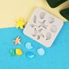 2pcs DIY Marine Life Silicone Molds 3D Conch Shell and Starfish Silicone Molds Marine Life Ornament and Craft Decoration Molds