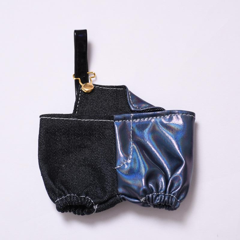 For Labubu V1 V2 V3 Denim Clothing Double Pack Trendy Denim Single Shoulder Pants Set For Clothing Replacement No Doll