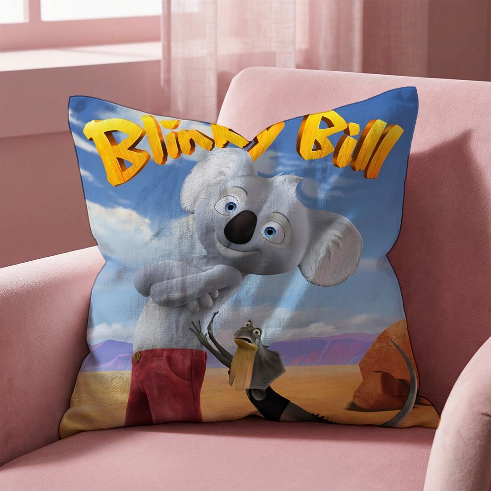 Blinky Bill the Movie Cushion Cover Multi-Scene Pillow Cover for Home & Car - Reversible, Soft & Durable for Daily Use
