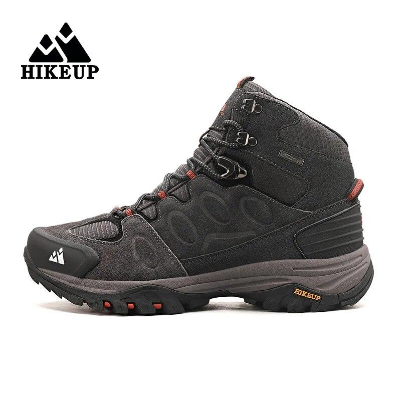 

High-Top Men Hiking Boot Winter Outdoor Shoes Lace-Up Non-slip Sports Casual Trekking Boots Man Suede Warm Shoes 41 серый