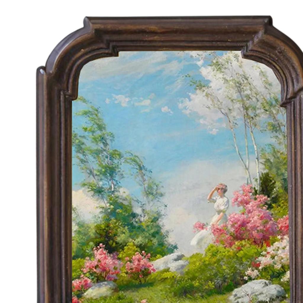 Retro Resin Photo Frame Hand Painted Decorative Elegant Old Fashioned Tabletop Display for Office