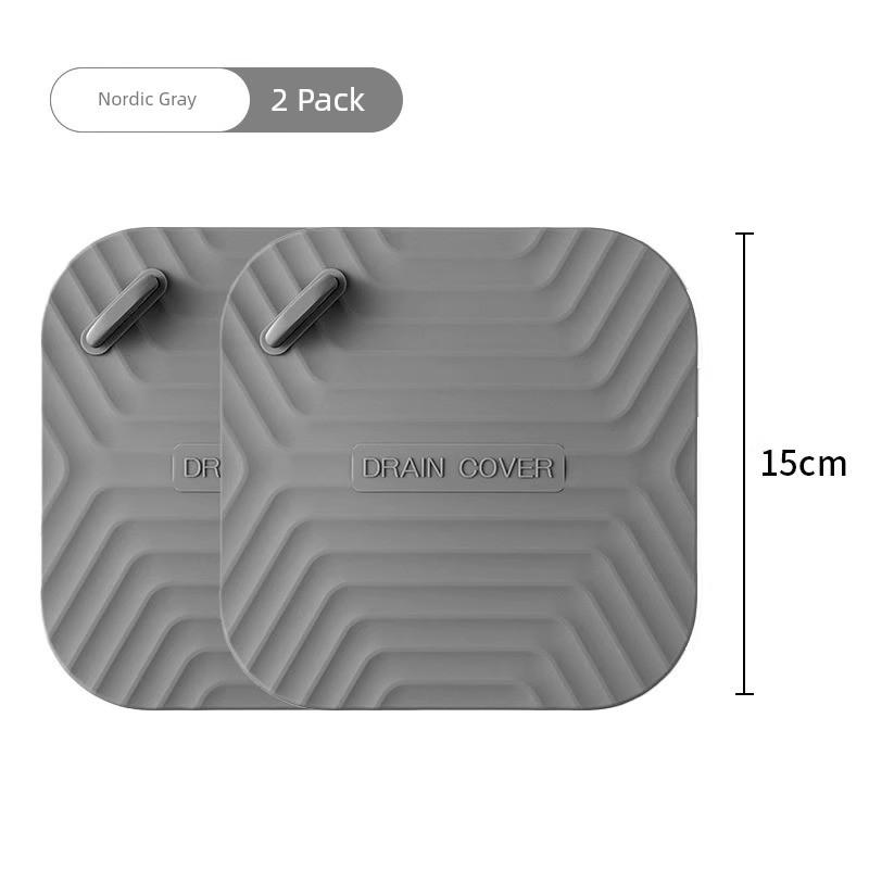 Floor Drain Deodorizer Silicone Mat Sewer Anti-Odor Device Sealing Cover Bathroom Toilet Floor Drain Sticker Sealing Cover