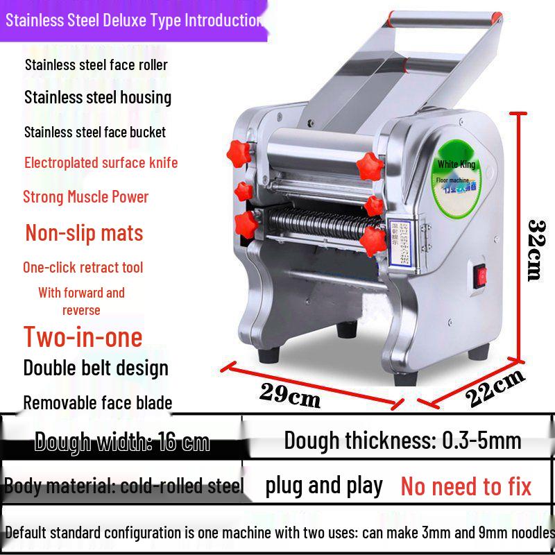 W pełni automatyczna elektryczna prasa do ciasta na makaron i pierogi ze stali nierdzewnej